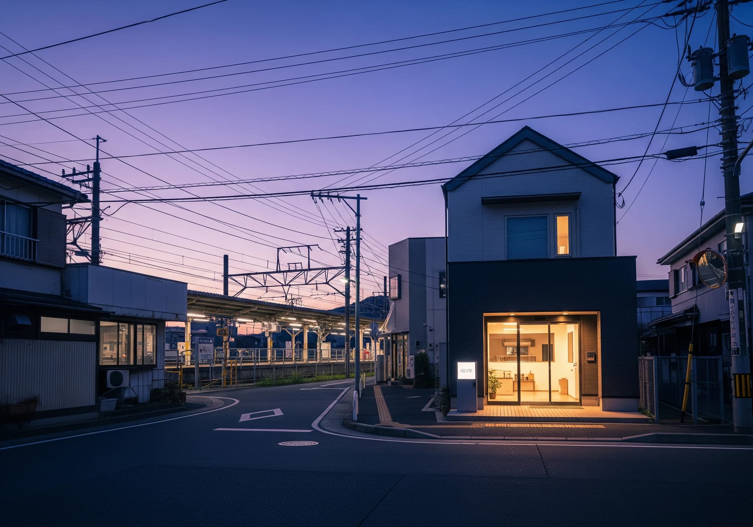 最寄り駅前の街並み
